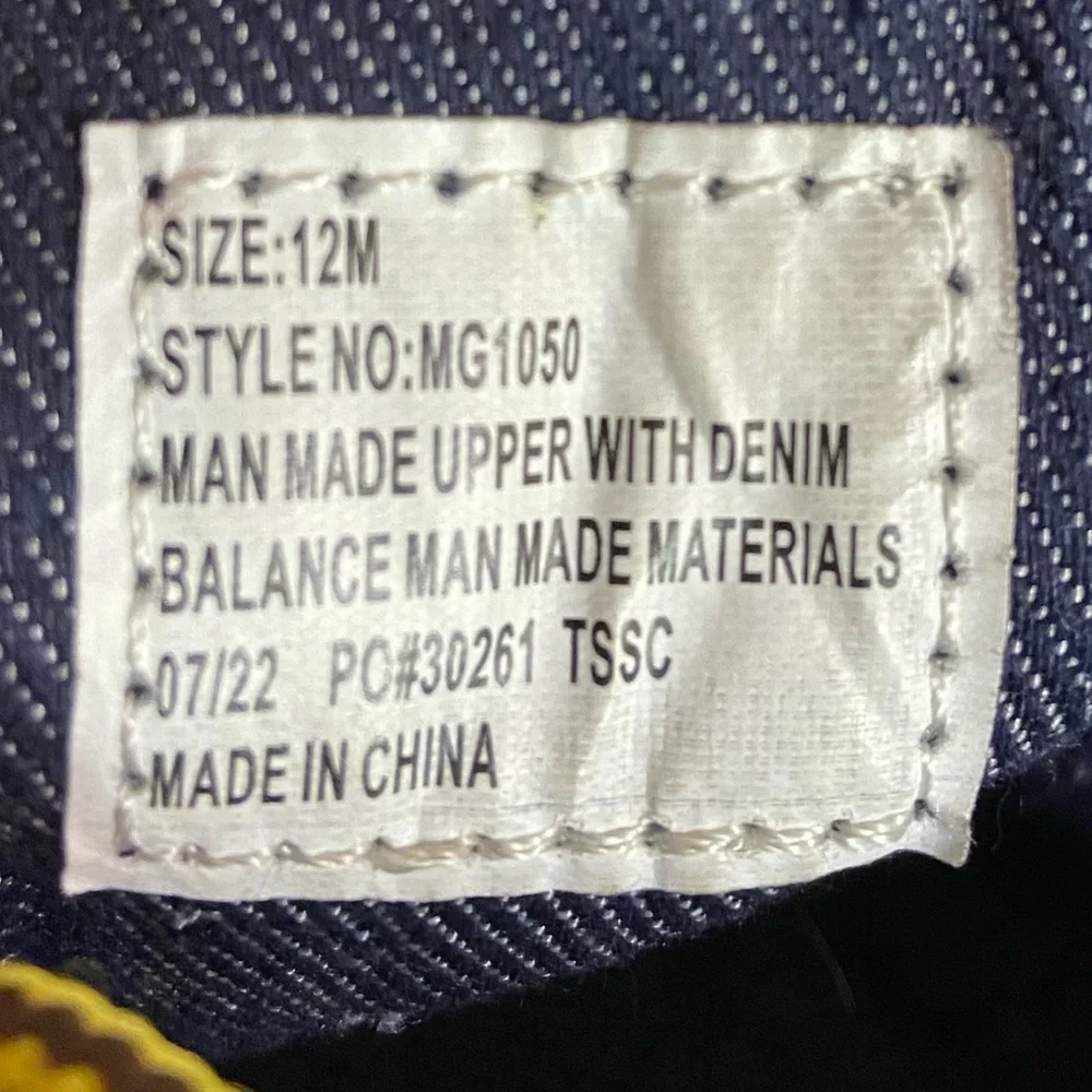 London Fog Collection Brown Leather Denim Boots Toddler Boys Size 12M - Picture 9 of 9